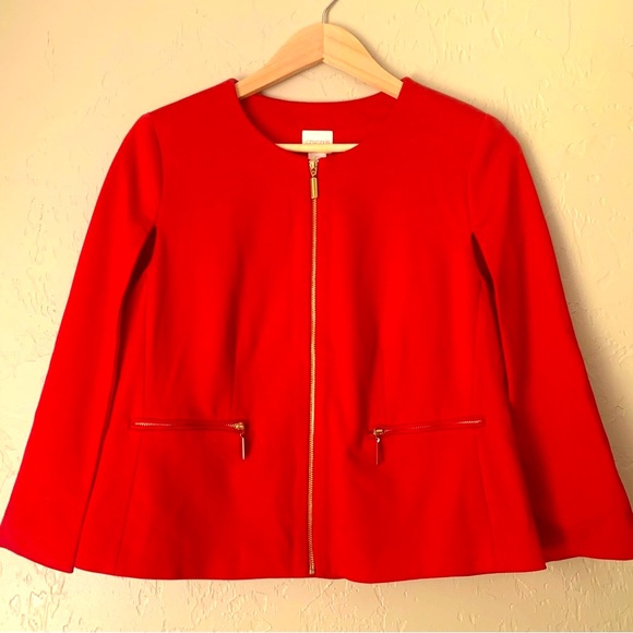 Chico's Jackets & Blazers - Chico's Ponte Zip Up Cape w/Zippered Pockets NWOT in Chico’s Size 0 (XS/4)